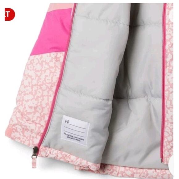 Columbia Girls Horizon Ride Insulated Ski Jacket Pink Ice-SZ - Picture 3 of 6